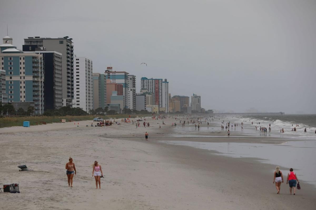 Myrtle Beach crowded Tropical Storm Isaias