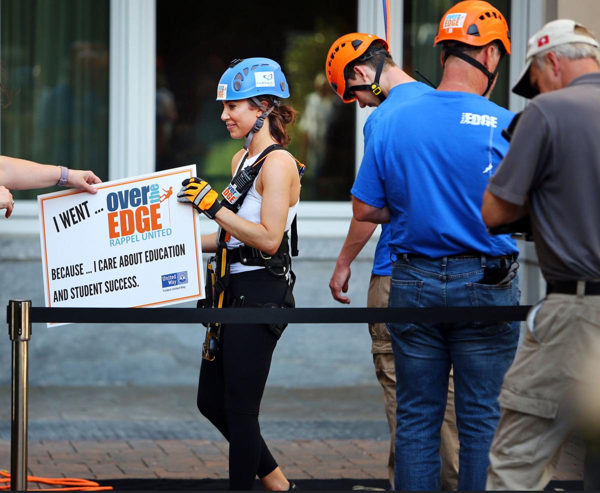 amanda cunningham after rappelling united way.jpg