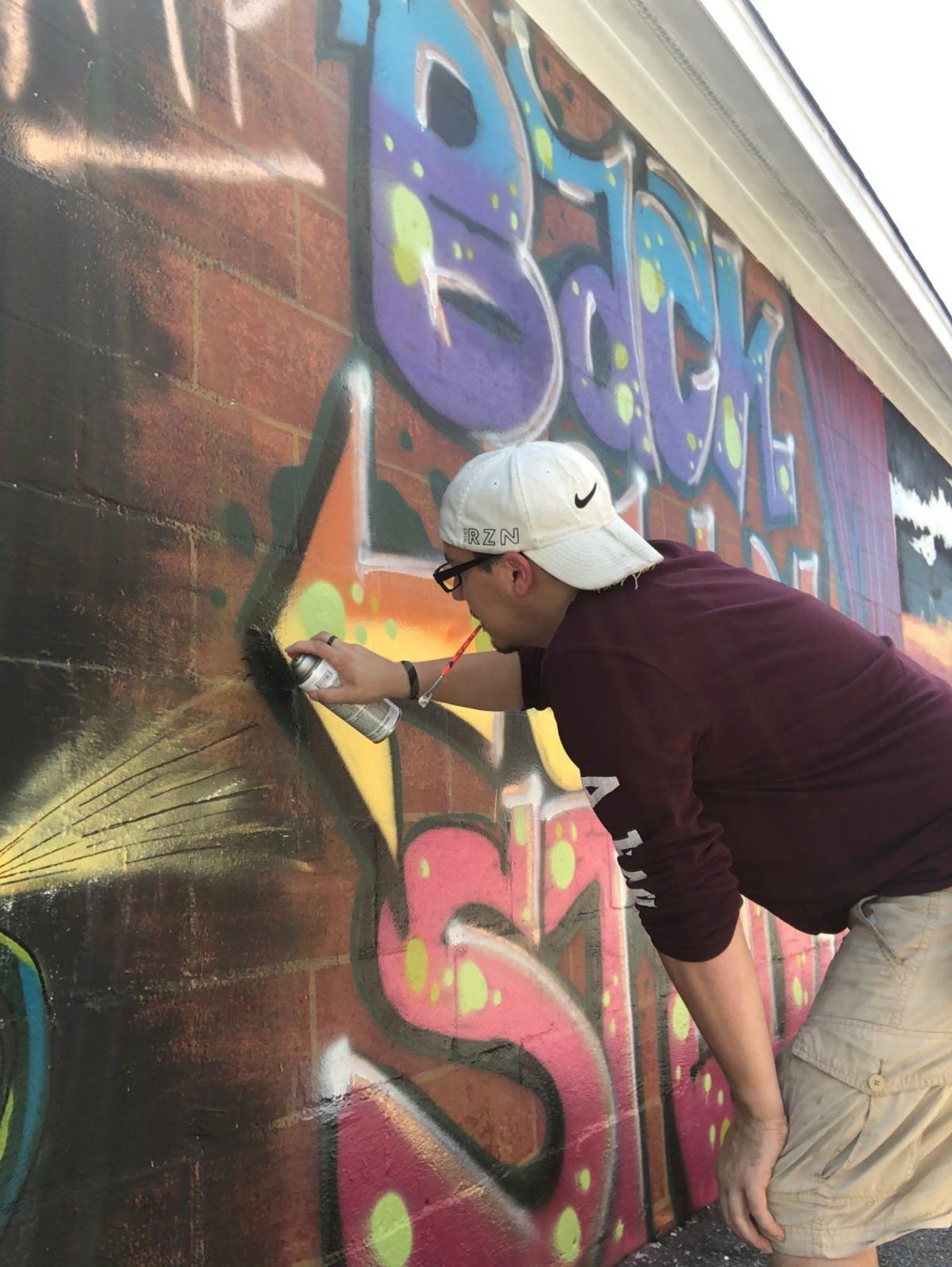Legal Graffiti New Mural Painted For Flowertown Players