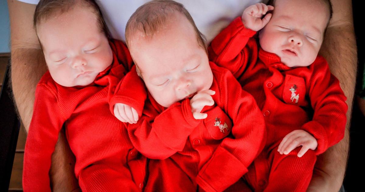 Triplet Rarity Rare identical triplets born to Mount Pleasant doctors