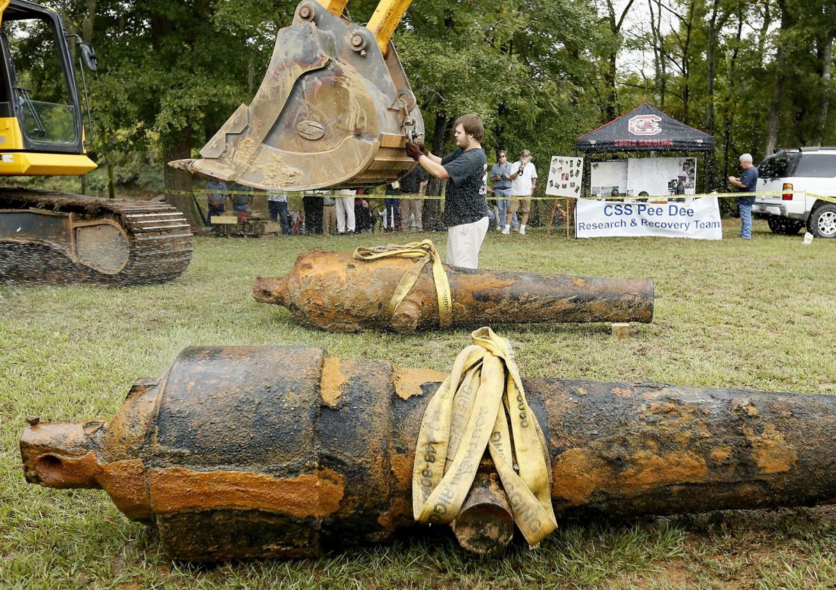 Civil War Cannons Raised
