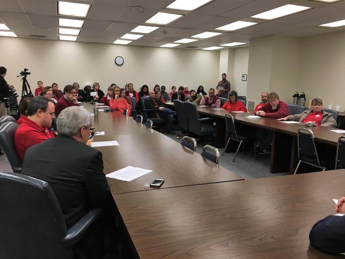 Teachers at the state House
