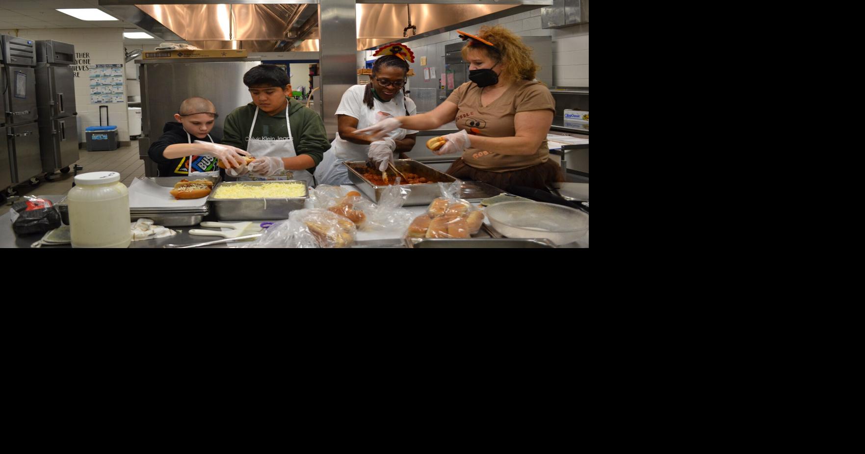 Kids learn kitchen skills at Warrenville Elementary School