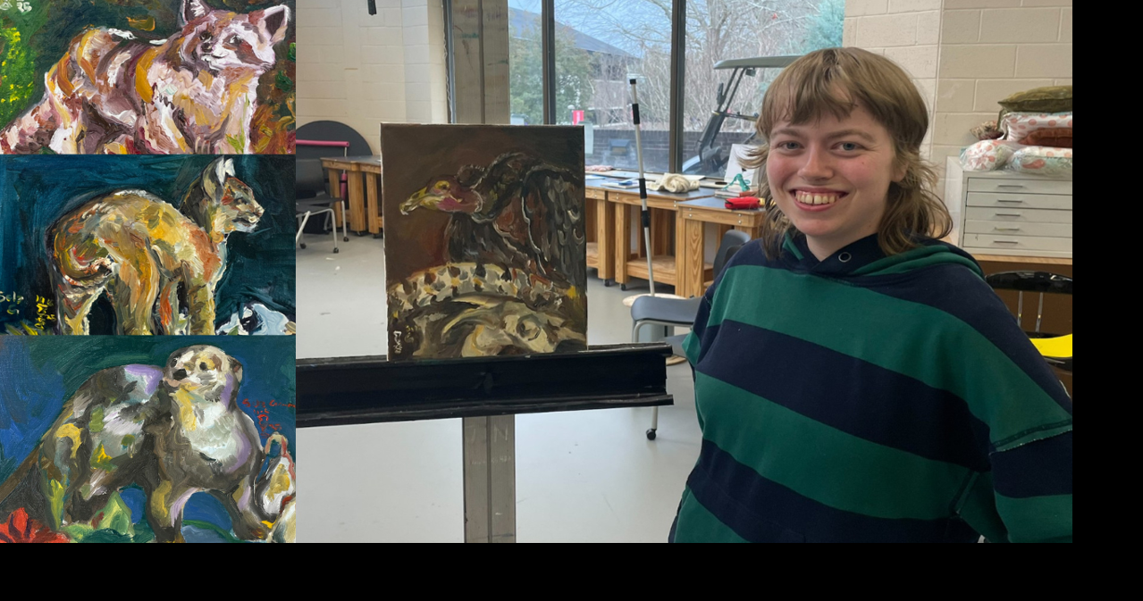 This USCA student’s artwork is on display in a North Carolina gallery. Her muse? Taxidermy animals. 