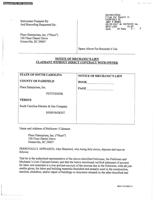 Notice of lien filed against SCE&G