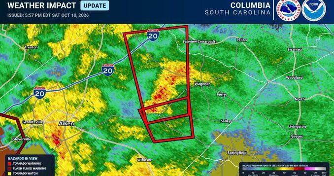Multiple tornadoes hit South Carolina, including Aiken County; survey teams assessing damage