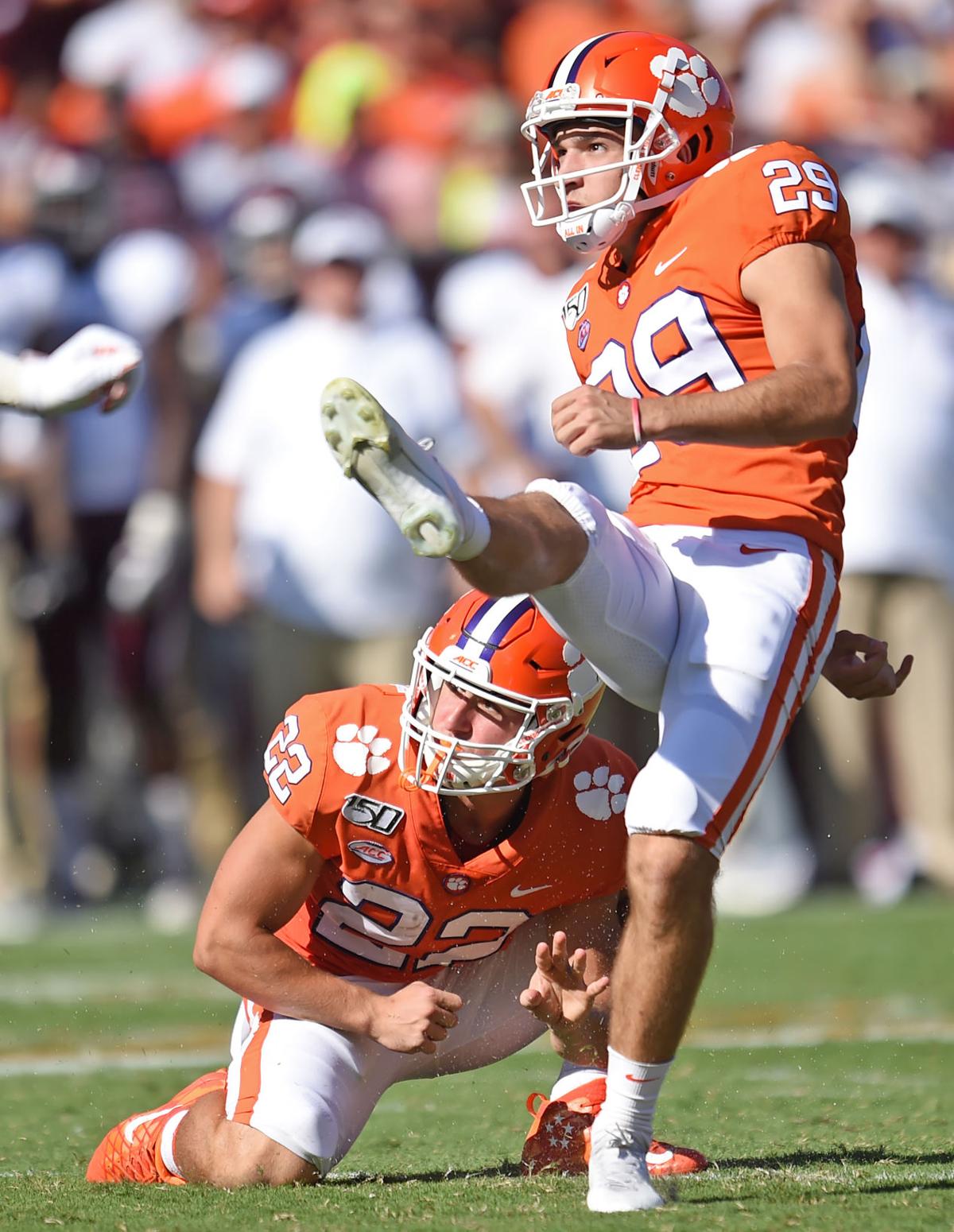 Clemson's inconsistent kicker envisions lastsecond field goal beating