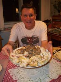 Richard Proia with his chicken marsala