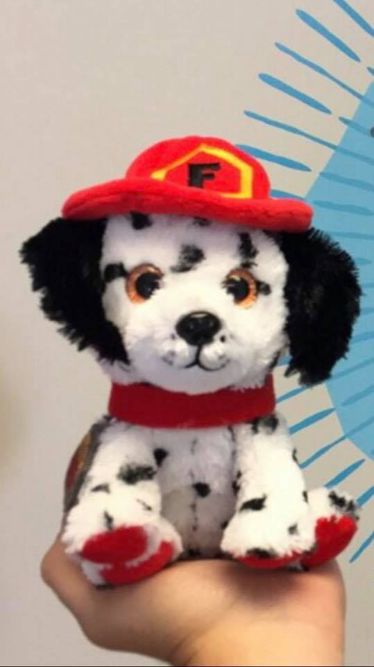 stuffed dalmatian fire dog