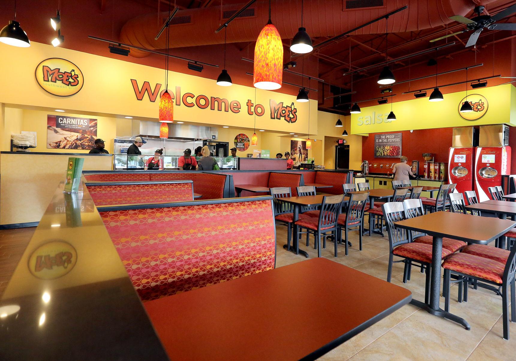 to Moe's' Restaurant chain opening near Tanger Outlets in