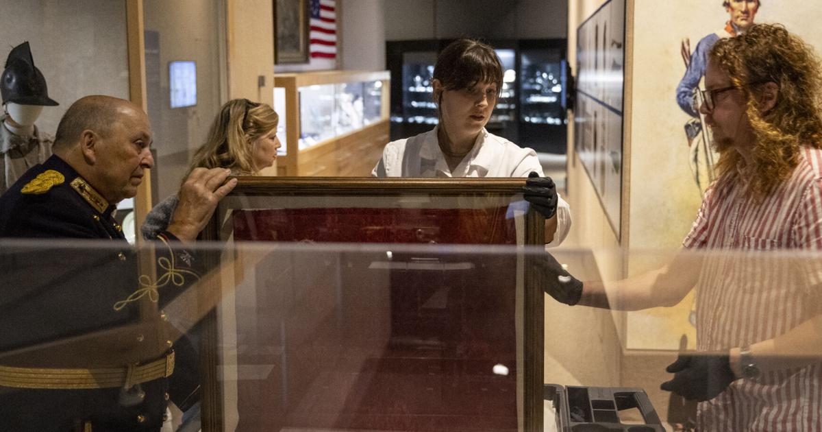 The rare Eutaw Flag from Revolutionary War on display at The Charleston Museum