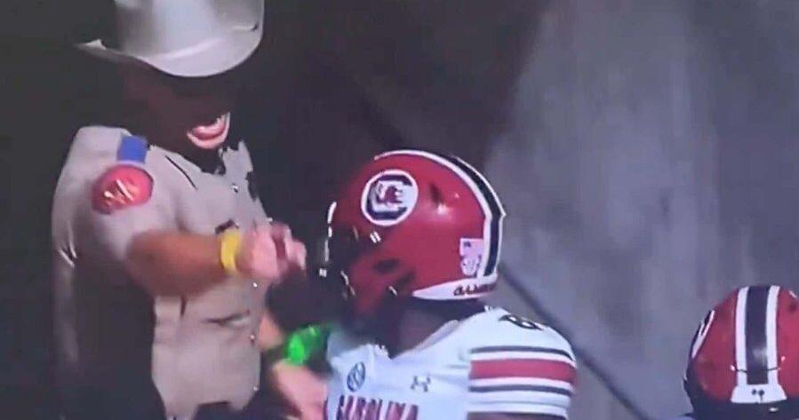 Gamecock player hit by Texas A&M gameday cop files criminal complaint