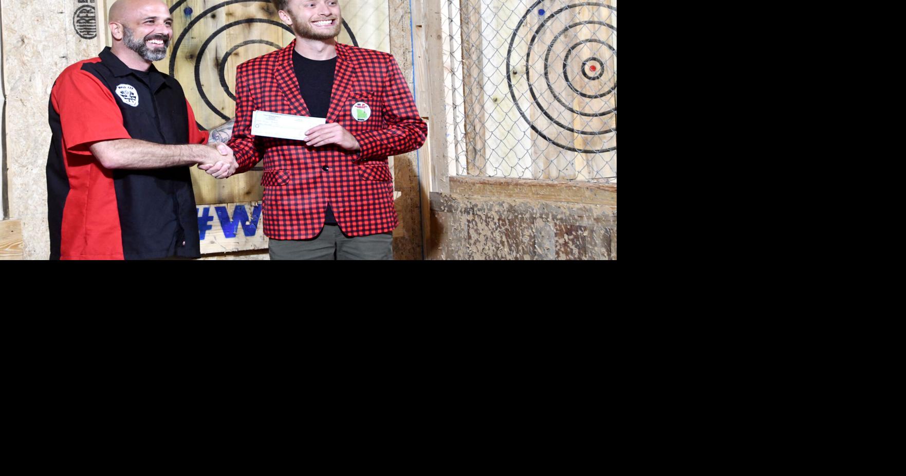 First axe throwing competition held in downtown Augusta