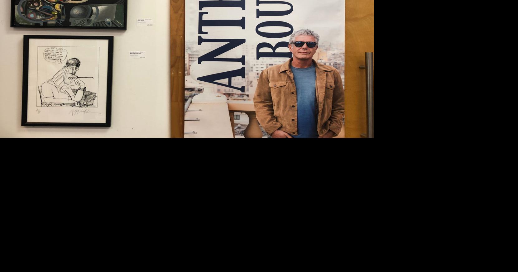 Anthony Bourdain's records, glasses among items now on display at