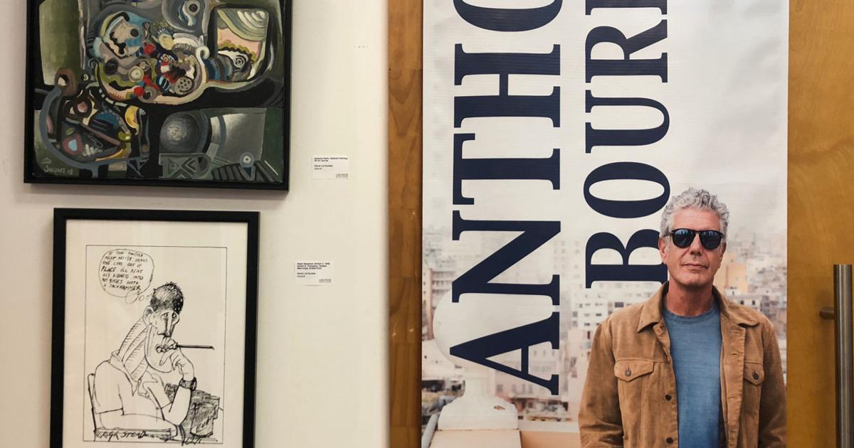 Anthony Bourdain's records, glasses among items now on display at