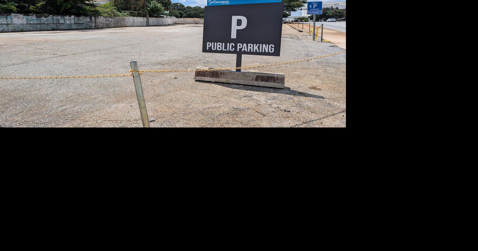 Downtown Spartanburg lot, now free public parking, on sale for $3.4M