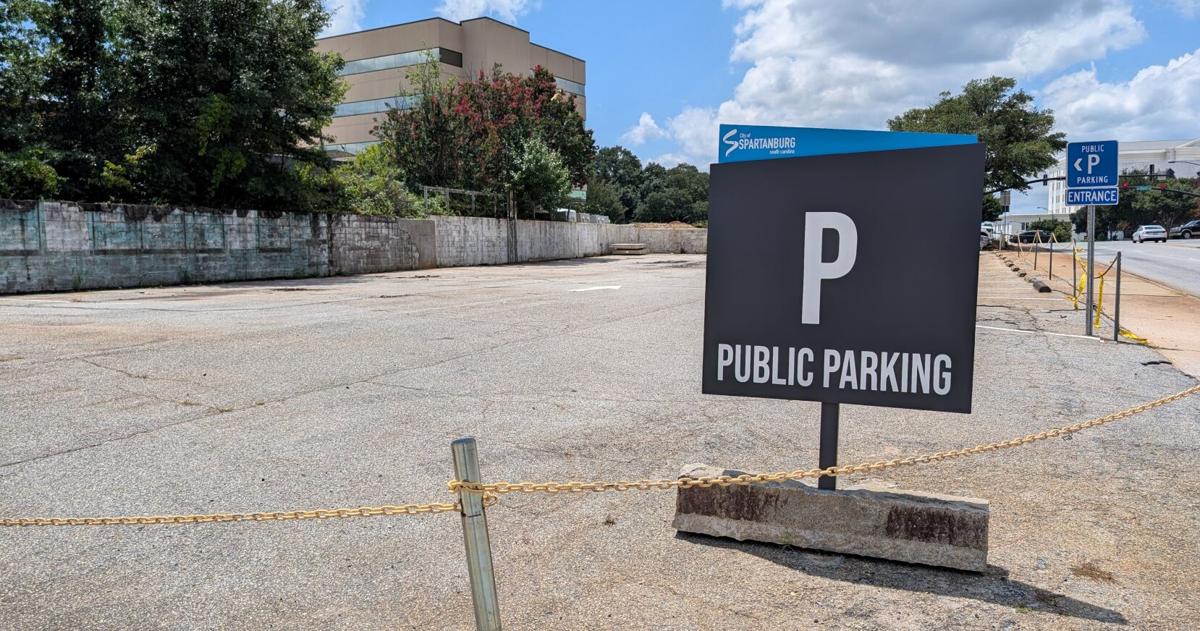Downtown Spartanburg lot, now free public parking, on sale for $3.4M