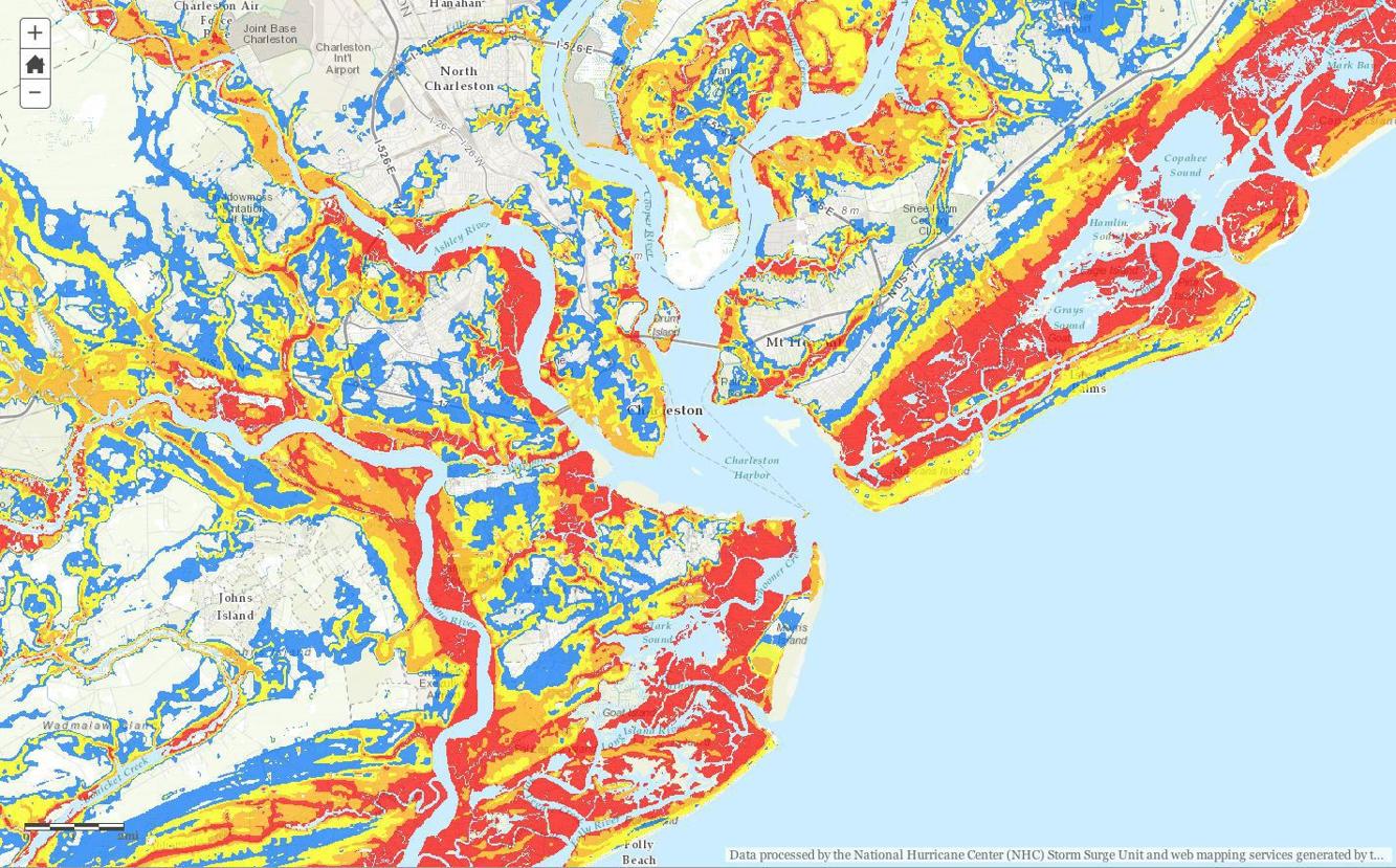 Online map shows storm surge risk  Archives  postandcourier.com