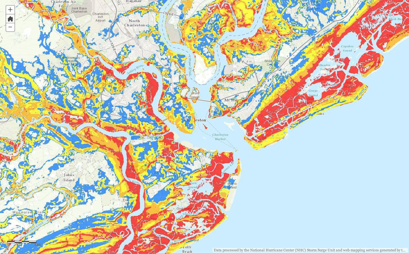 Online map shows storm surge risk  Archives  postandcourier.com
