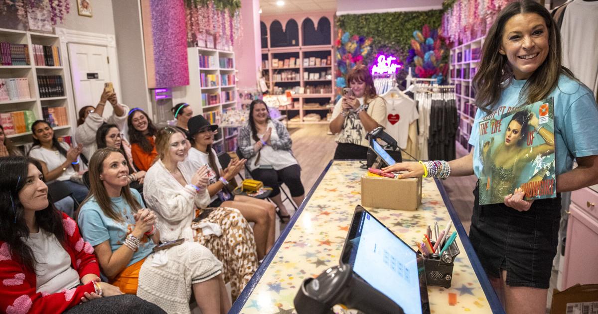 Taylor Swift fans shake it off at midnight 'Life of a Showgirl' release party in Charleston