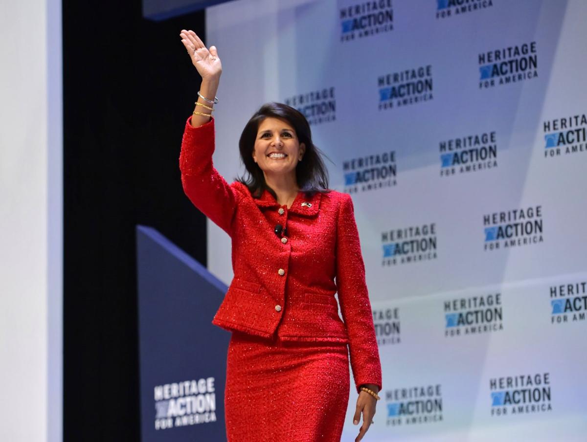 Gov. Nikki Haley talks Trump but stays silent on political future