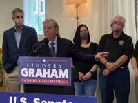 Graham supports police, Harrison focuses on pandemic as SC Senate race enters final months