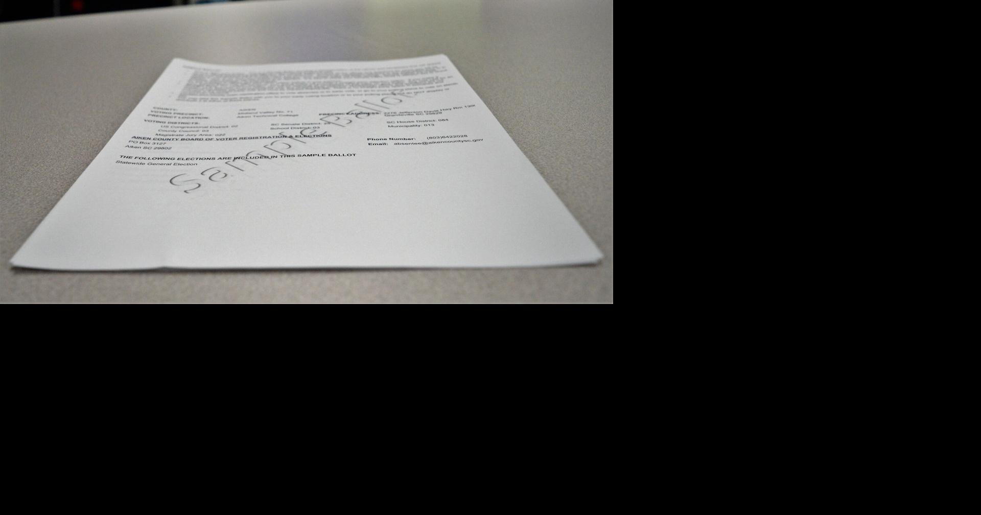 South Carolina voters can review sample ballots online before voting