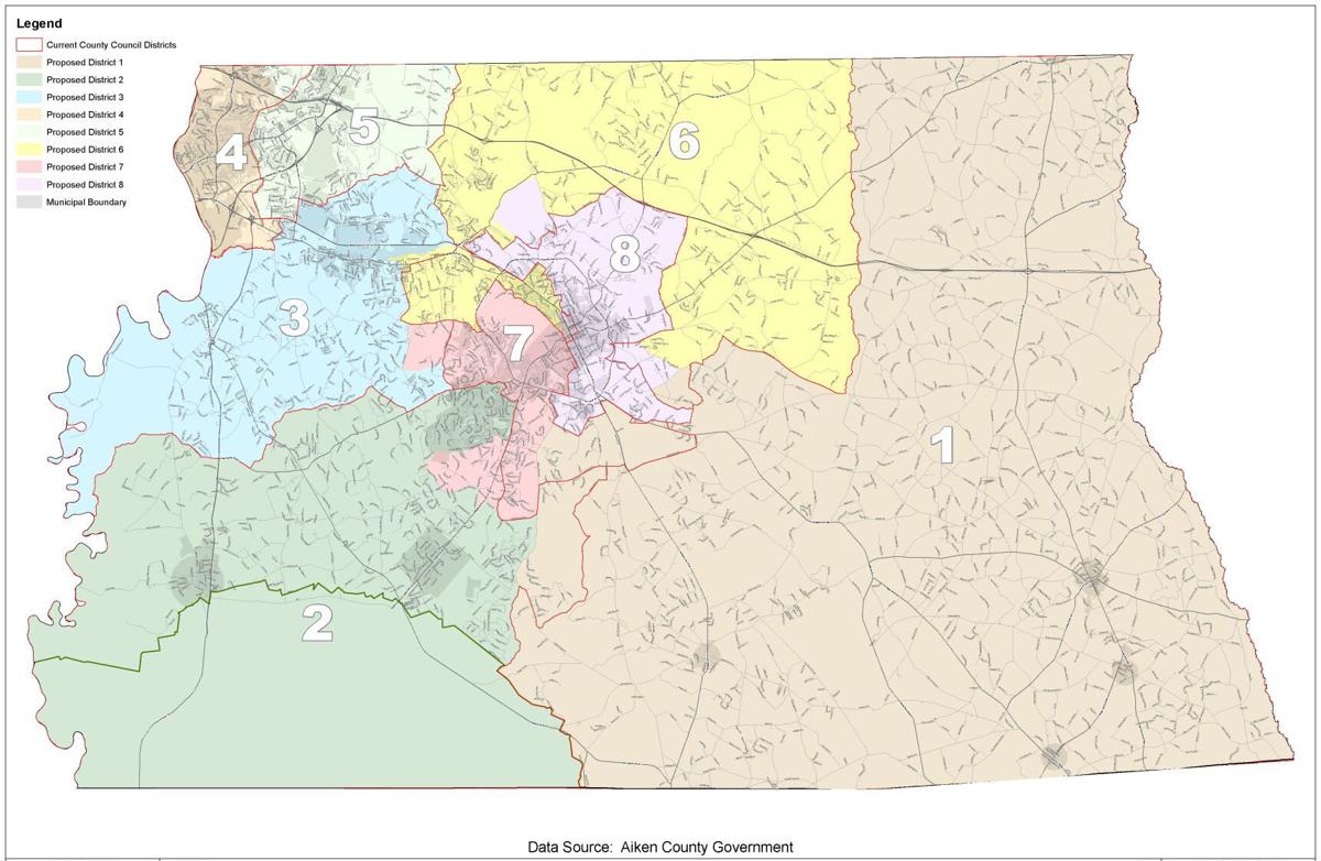 Aiken County Council District Map Aiken County Council Completes Redistricting Process | News |  Postandcourier.com