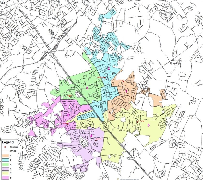 Fountain Inn Sc Map Fountain Inn To Rebalance City Council Wards In Light Of New Census Data |  Greenville Politics | Postandcourier.com