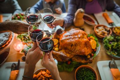 Thanksgiving dinner toast over turkey (copy) (copy)