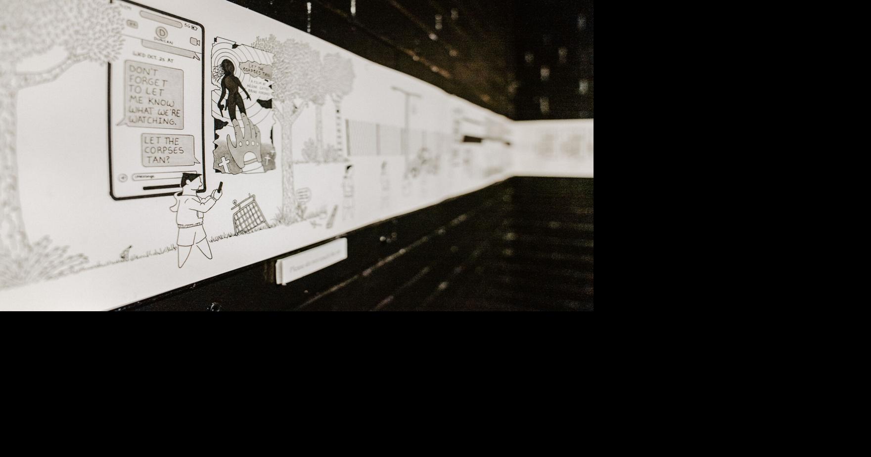 Review: 'Milk Run' comic strip in Summerville takes up 3 gallery walls, offers I Spy element