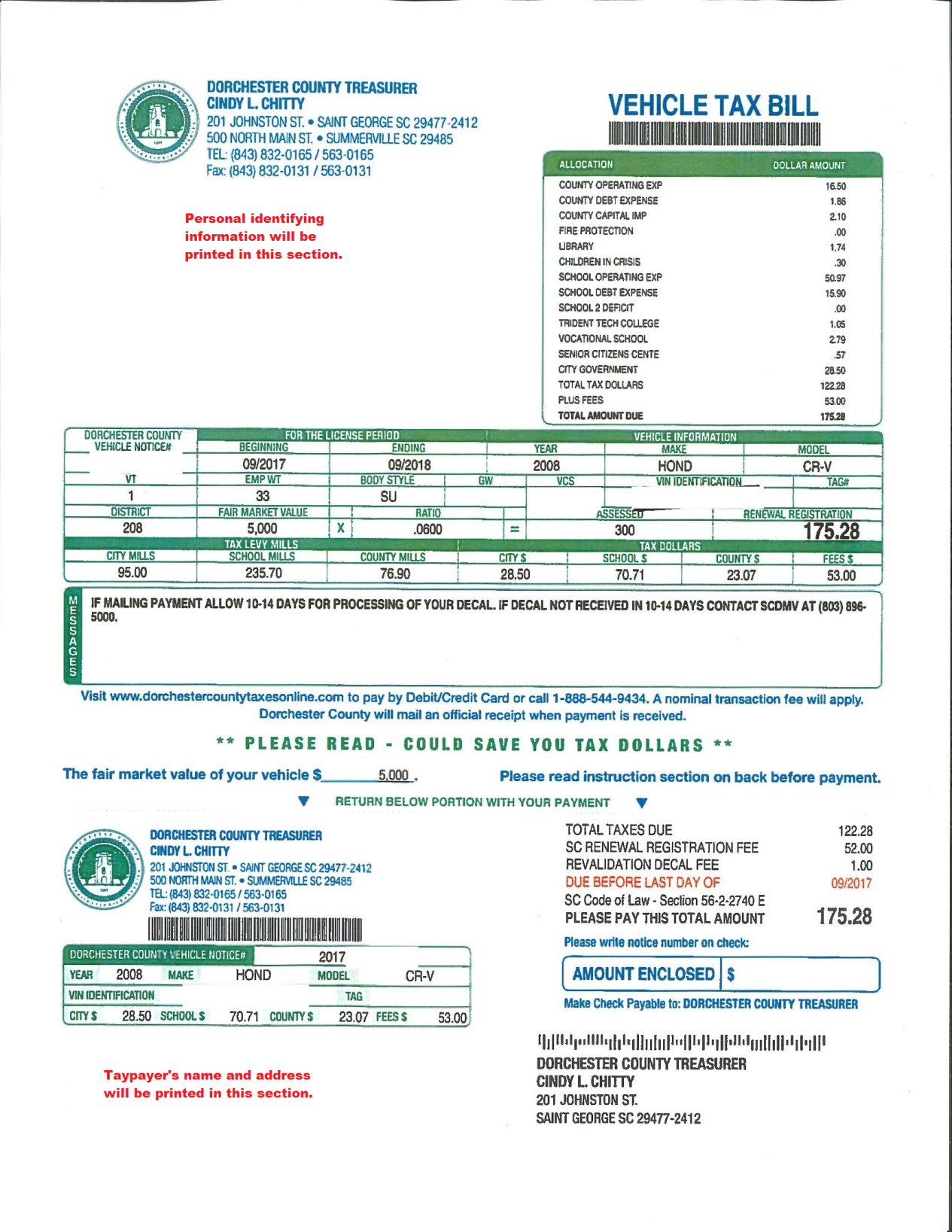 County Debuts New Vehicle Property Tax Bills News Postandcourier Com   5dbaff14e6521.image 