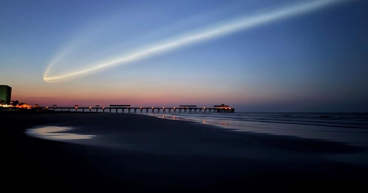 SpaceX rocket streaks across early morning sky in SC Lowcountry. Next launch coming soon.
