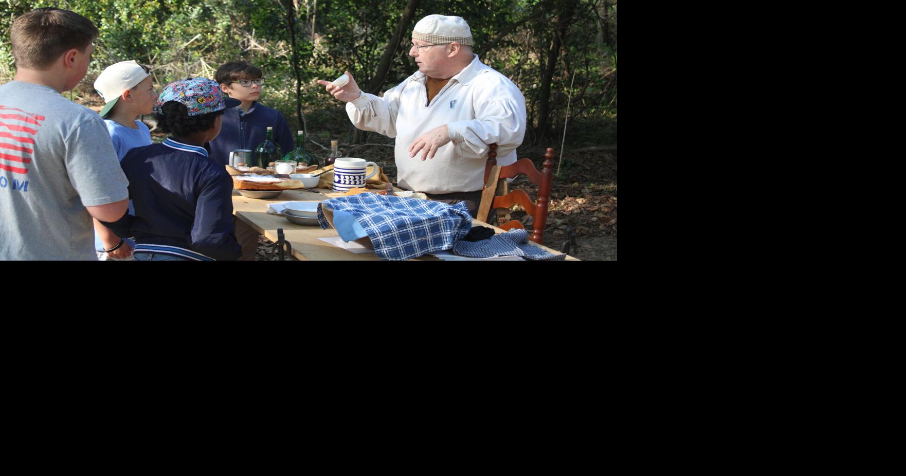 School students go back to colonial times during Living History Park's Education Day in North Augusta