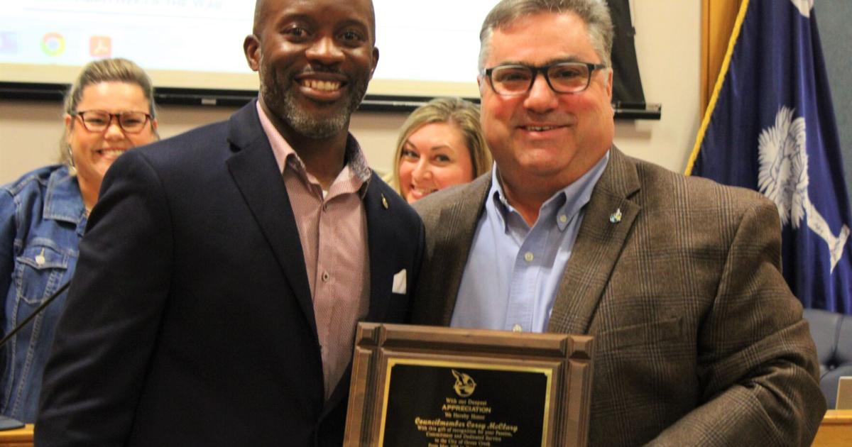 Corey Monk Farewell — for now: Goose Creek Council bids Corey McClary a warm sendoff