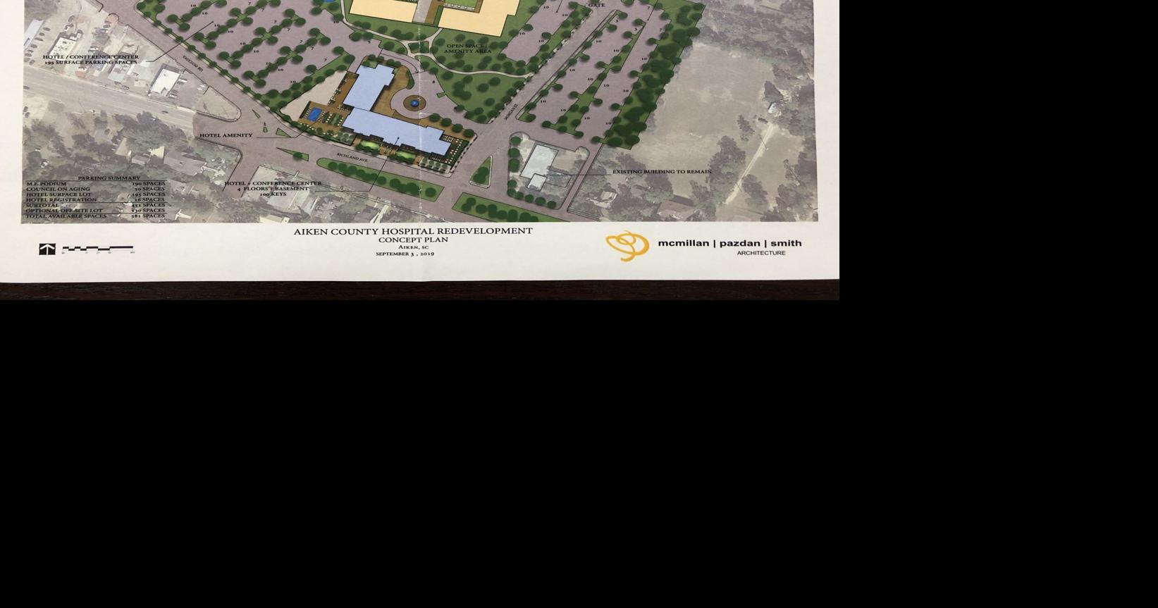 Redesigned apartment complex, no garage shown in latest old Aiken