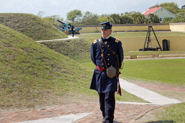 Surrender of Fort Sumter re-enacted