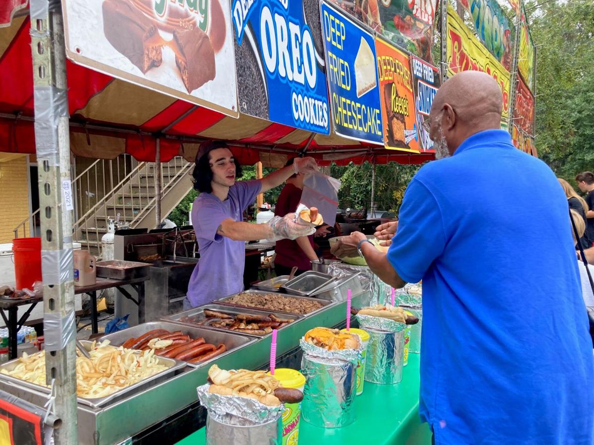 Serving food