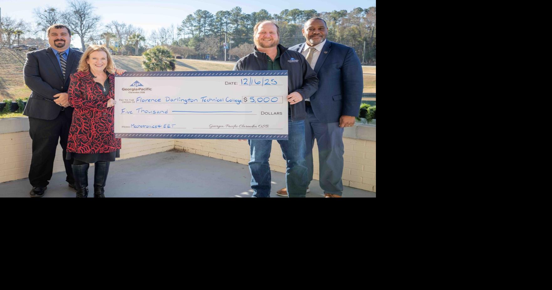 Georgia-Pacific donates to support 2 Florence-Darlington Technical College programs