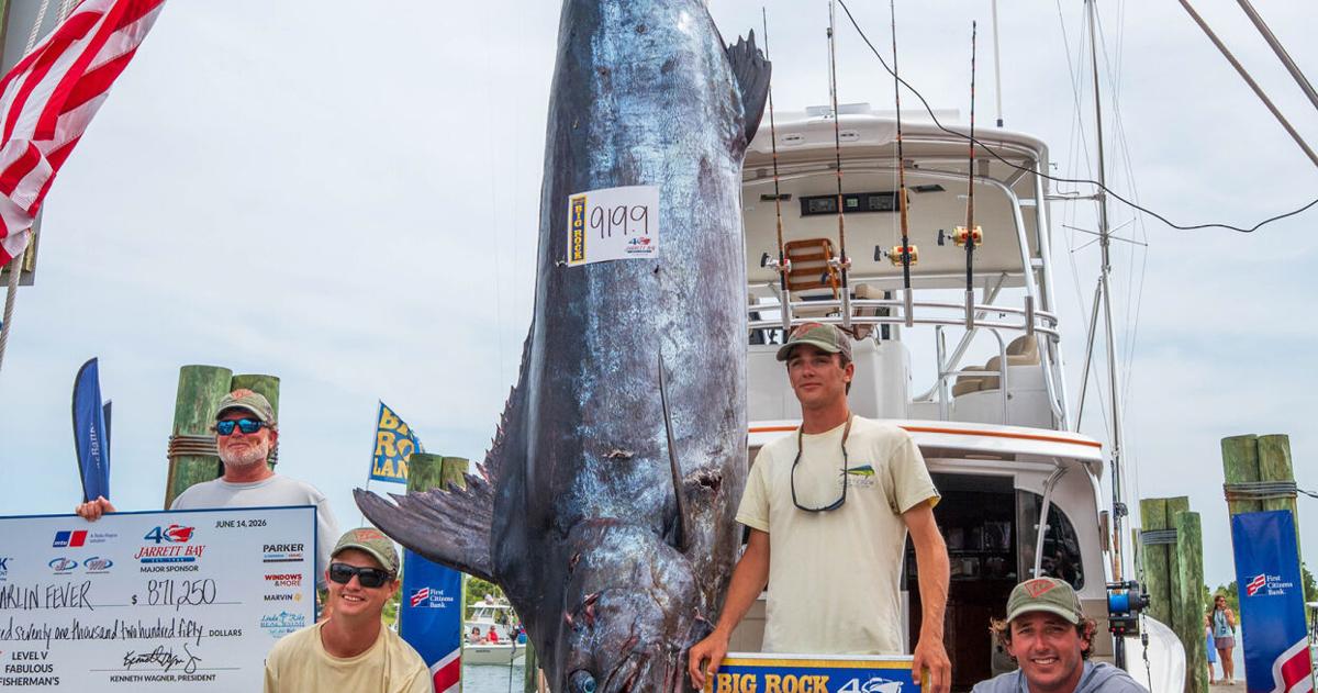 Record blue marlin worth $6.5 million at Big Rock