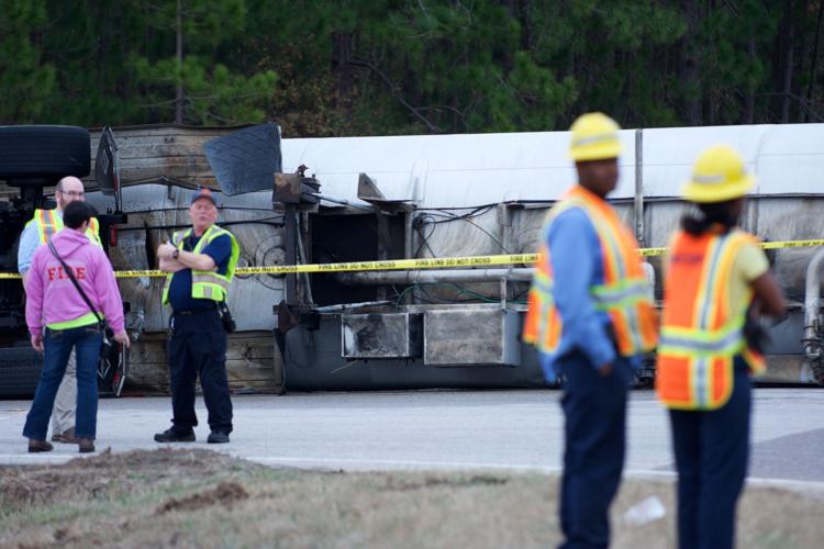 Tanker truck overturns near Aiken County border, spills thousands of ...