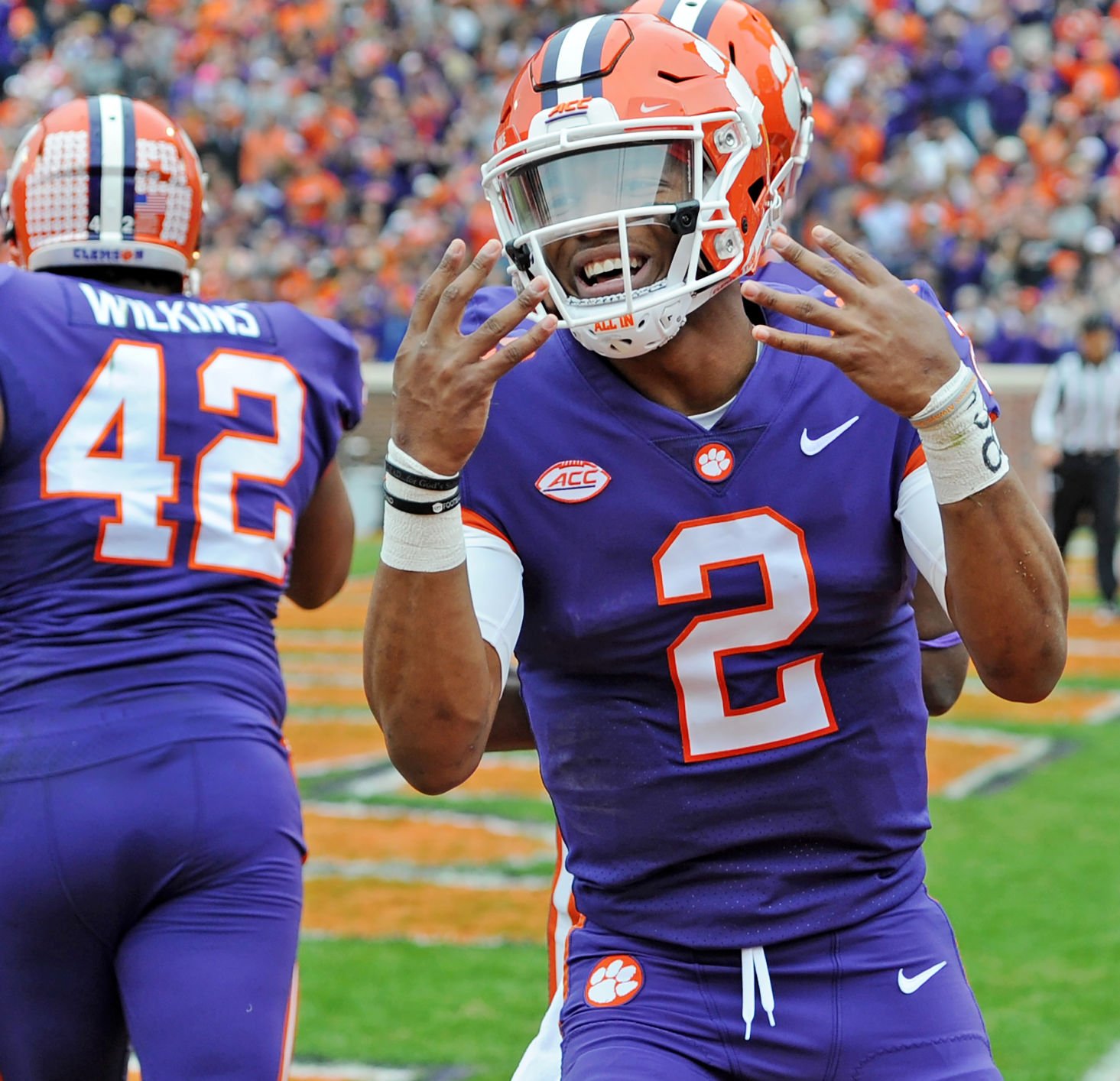 clemson football purple uniforms