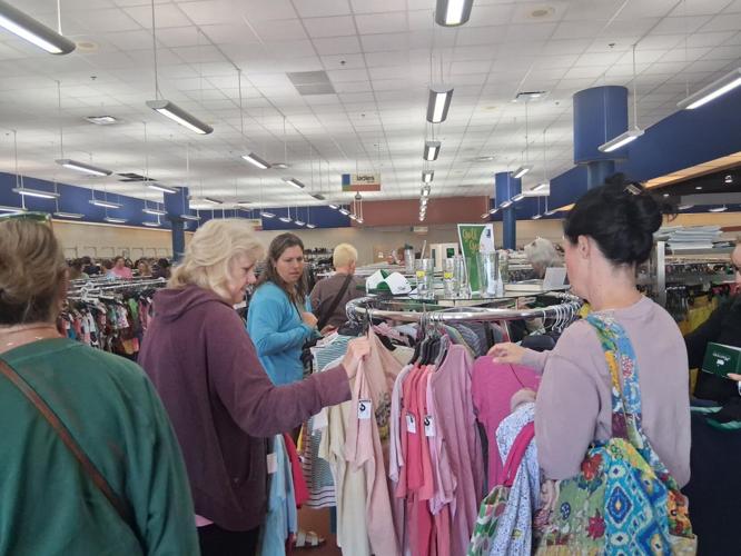 Goodwill Stocking Racks Goodwill shoppers pick up themed items for Masters Week
