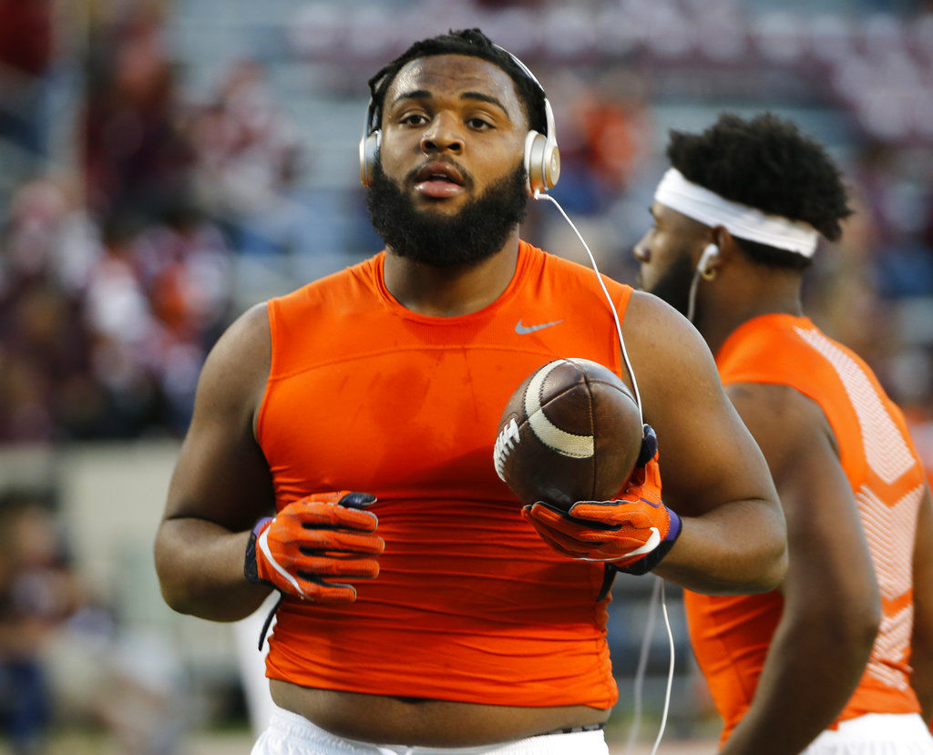 Springfield's Christian Wilkins celebrated shirtless after