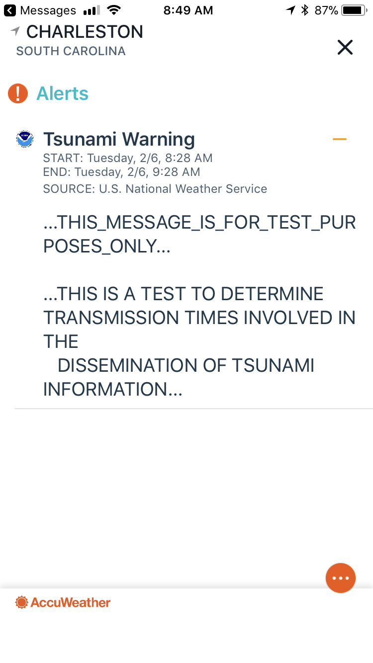 After sending bogus tsunami warning in coastal South Carolina