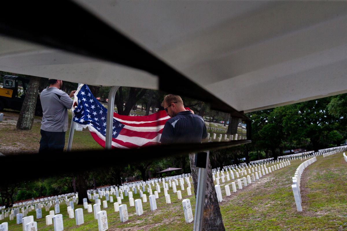 Photos Beaufort National Cemetery's coronavirus regulations for