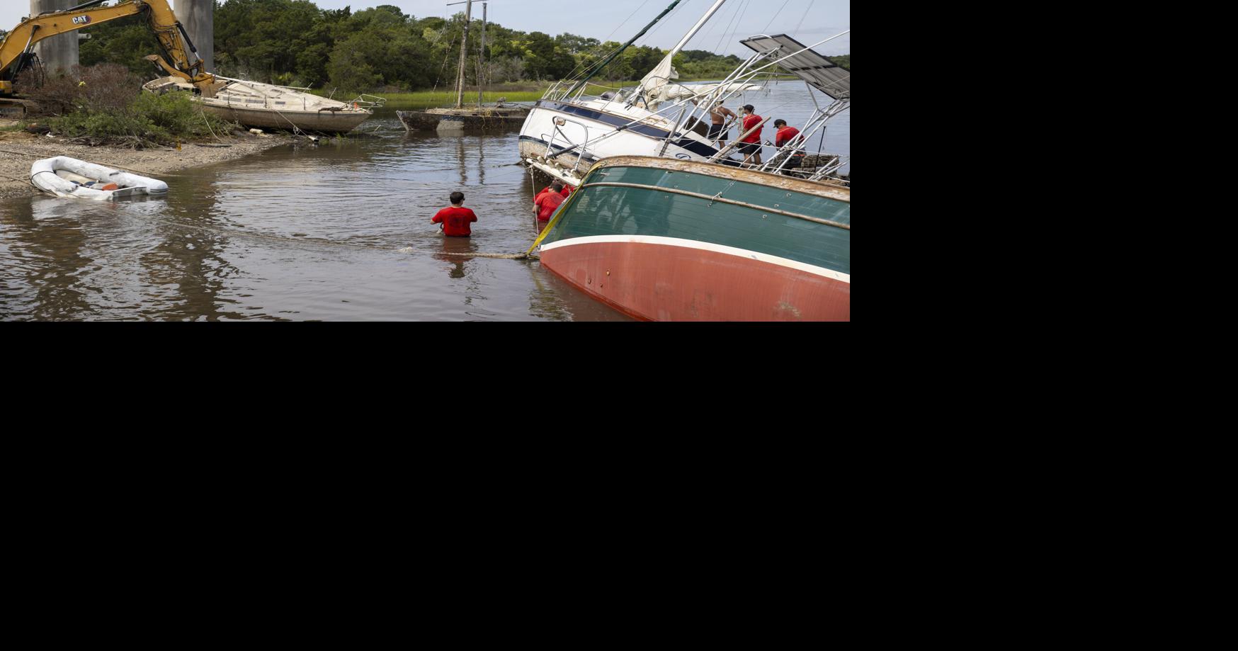 Photos: Abandoned boats raised from Charleston waters as