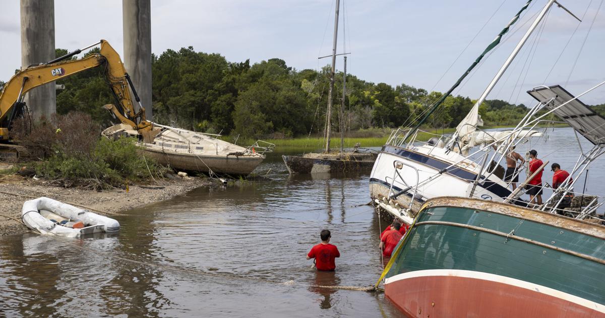 Photos: Abandoned boats raised from Charleston waters as