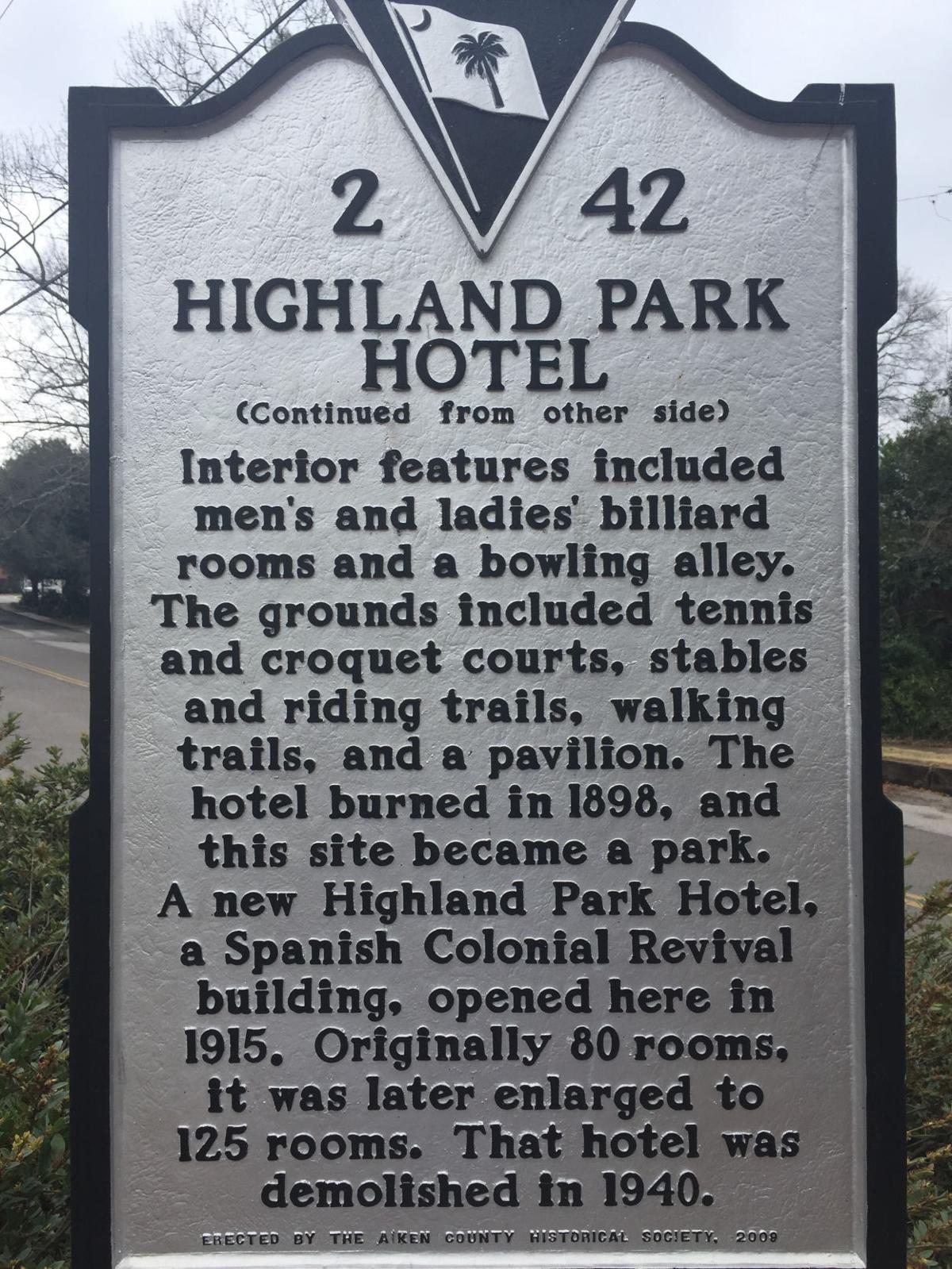 Aiken's Highland Park Hotel burned 119 years ago 150th Anniversary