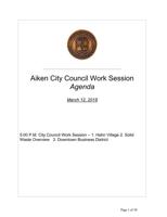 March 12 work session packet